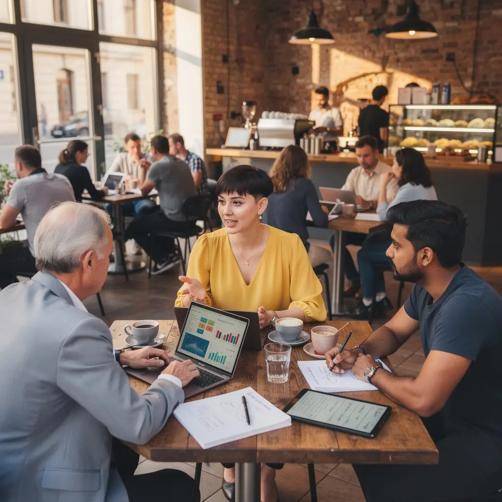 Innovatív ötletek megosztása egy brainstorming ülésen.
